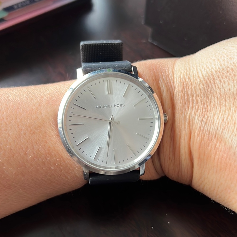 Michael Kors black and silver watch